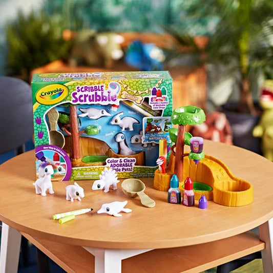 Scribble Scrubbie Pets Dinosaur Waterfall - - Fat Brain Toys - US 1193