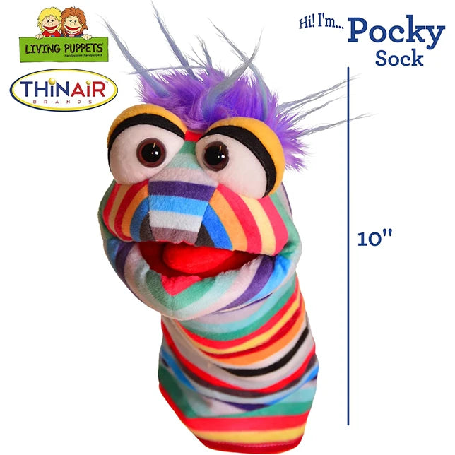 Living Puppets 10 inch - Pocky Sock - Best Plush for Ages 3 to 8 - US 8454
