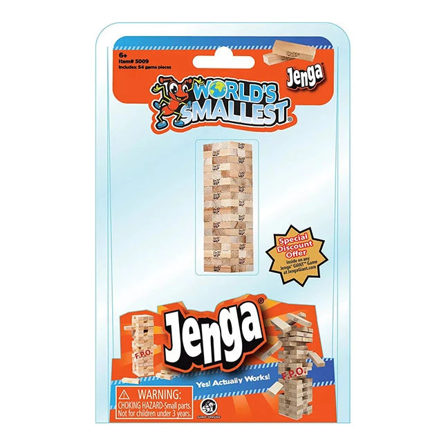 World's Smallest Jenga - Best Classic & Retro Toys for Ages 6 to 12 - US 4973
