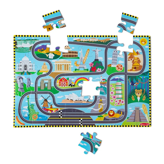 Race Track Floor Puzzle & Play Set - Best Puzzles for Babies - US 2149