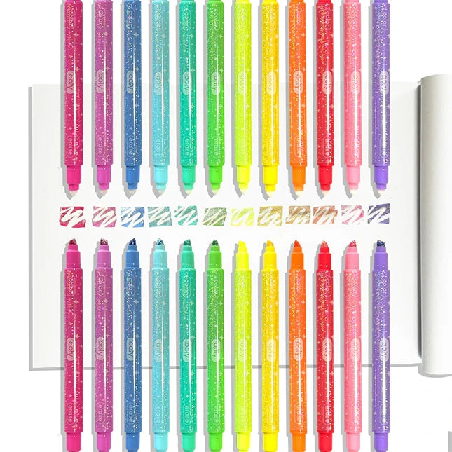 Make No Mistake - Glittery Erasable Markers Set of 12 - US 3119
