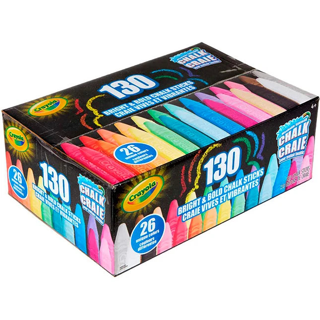 Crayola Washable Sidewalk Chalk - 130 Count - Best for Ages 4 to 9 - US 2836