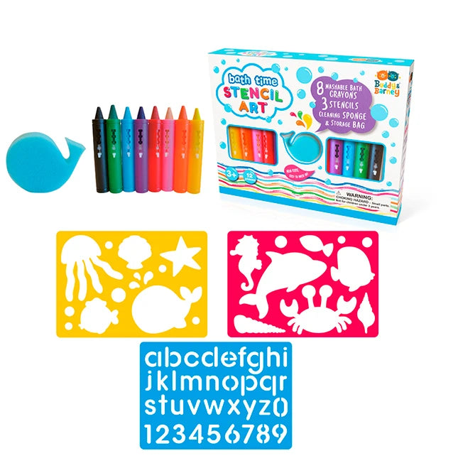 Bath Time Stencil Art Set - Best Arts & Crafts for Ages 3 to 6 - US 7679