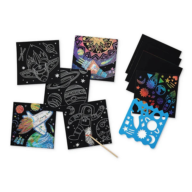 Sparkle Scratch Art - Galaxy - Best Arts & Crafts for Ages 5 to 9 - US 7820