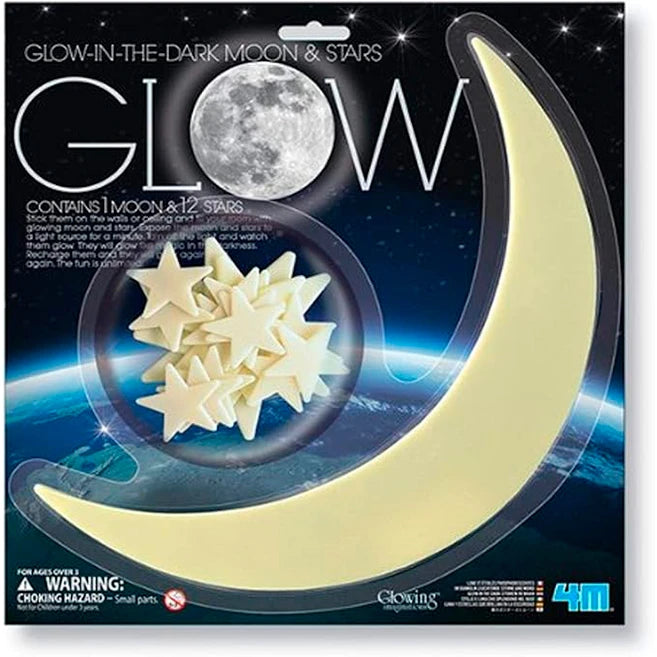 4M Glow in the Dark Moon & Star Kit - - Fat Brain Toys - US 5088