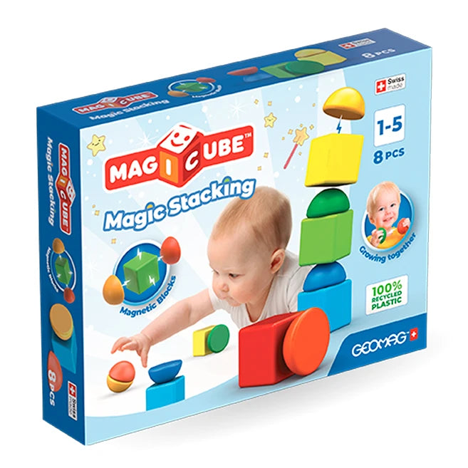 Geomag Magicube Magic Stacking - 8 pc - Best for Ages 1 to 2 - US 0326