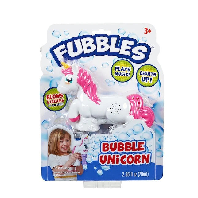 Fubbles Bubble Unicorn Bubble Blaster - Best for Ages 3 to 7 - US 4636