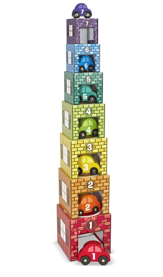 Nesting &amp; Sorting Garages &amp; Cars - Best Early Learning Toys for Babies - US 3317