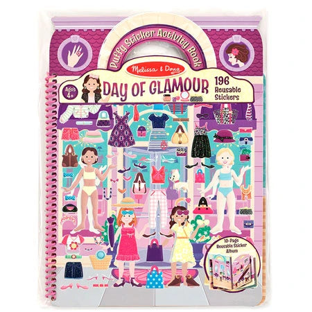 Deluxe Puffy Sticker Album - Day of Glamour - Best for Ages 4 to 5 - US 6883