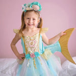 Mermalicious Dress with Tail - Size 5-6 - Best for Ages 3 to 6 - US 7123