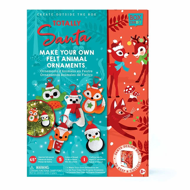 Box CanDIY Totally Santa Make Your Own Felt Animal Ornaments - US 6058