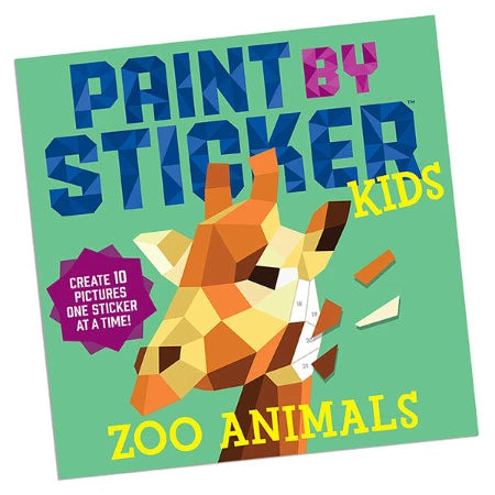 Paint By Sticker Kids - Zoo Animals - Best for Ages 5 to 8 - US 8160