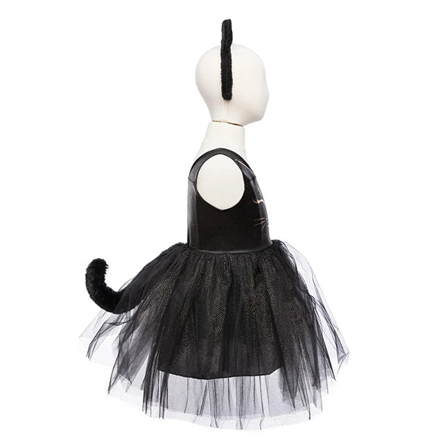 Black Cat Dress &amp; Headpiece - Size 5-6 - Best for Ages 5 to 6 - US 4206