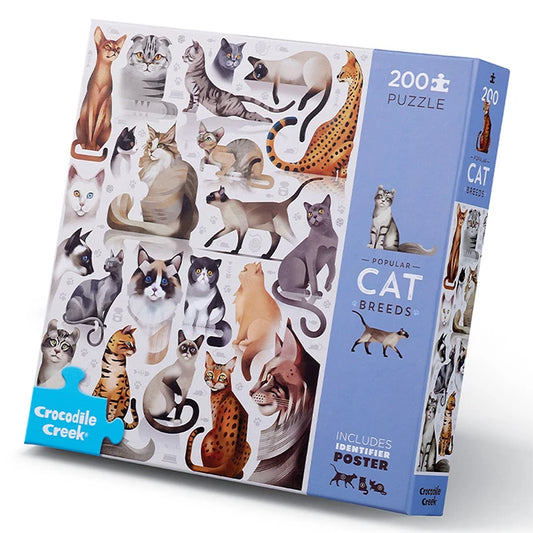 200-Piece Puzzle - Cat Breeds - Best Puzzles for Ages 8 to 12 - US 4797