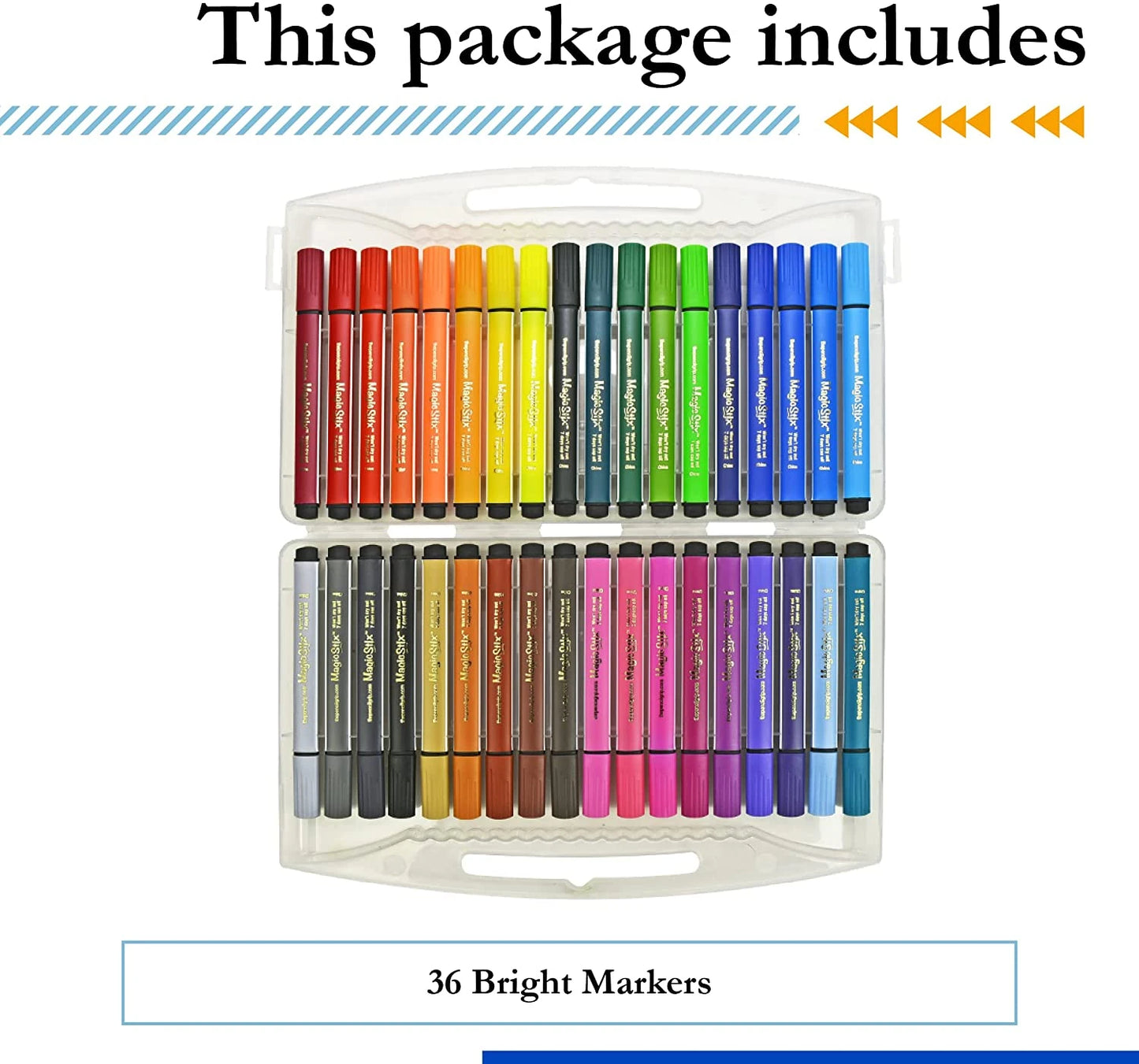 Magic Tri Stix 36 Color - Cap Off For 7 Days - Best for Ages 4 to 9 - US 1511