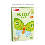 Butterfly 2-in-1 Wooden Puzzle - Best Puzzles for Ages 4 to 6 - US 0570