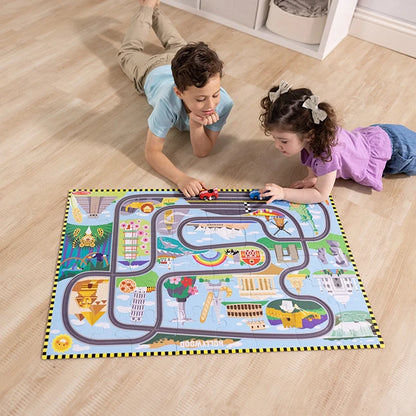 Race Track Floor Puzzle &amp; Play Set - Best Puzzles for Babies - US 2149