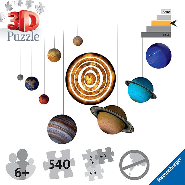 3D Solar System Puzzle - Best Puzzles for Ages 6 to 10 - US 7125