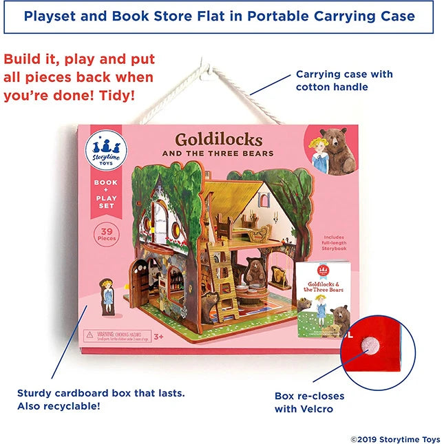 Goldilocks and the Three Bears Book and Playset - Best for 5 year olds - US 8866