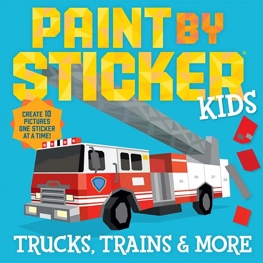 Paint By Sticker Kids - Trucks, Trains &amp; More - Best for Ages 5 to 8 - US 4806