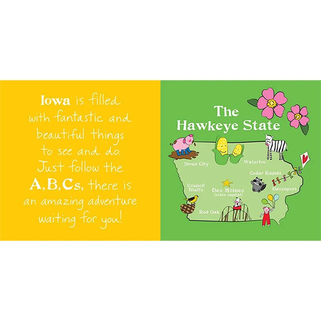 ABCs of Iowa Book - Best Baby Toys &amp; Gifts for Ages 0 to 5 - US 6147