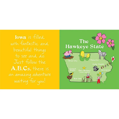 ABCs of Iowa Book - Best Baby Toys &amp; Gifts for Ages 0 to 5 - US 6147
