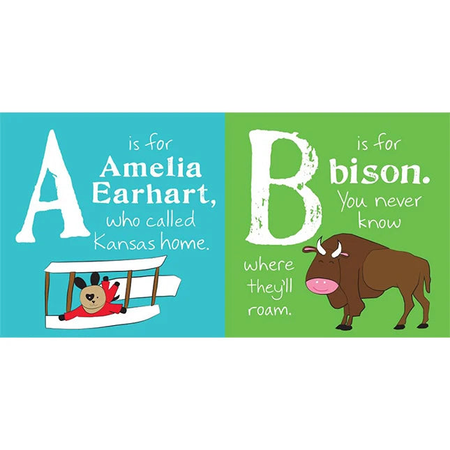 ABCs of Kansas Book - Best Baby Toys &amp; Gifts for Ages 0 to 5 - US 1167