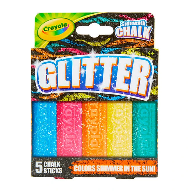 Crayola 5 Ct Sidewalk Chalk - Glitter - Best for Ages 4 to 9 - US 9230