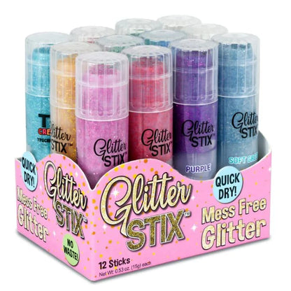 Glitter Stix 12 Color Set - Best Arts &amp; Crafts for Ages 3 to 9 - US 9589