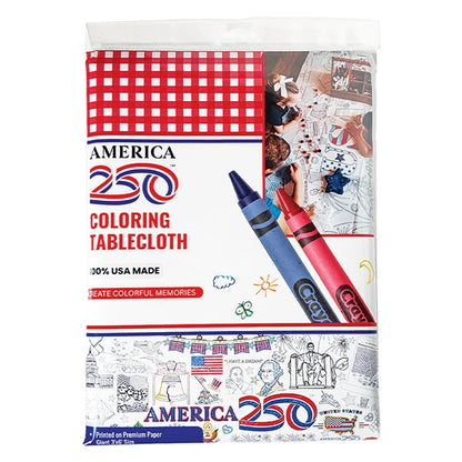 Creative Coloring Tablecloth Kit - AMERICA250 - Best for Ages 2 to 8 - US 8391