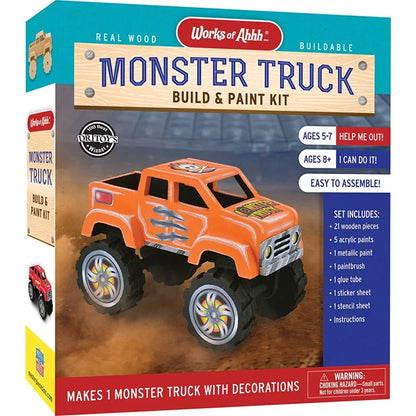 Works of Ahhh Monster Truck Build &amp; Paint Kit - - Fat Brain Toys - US 2942