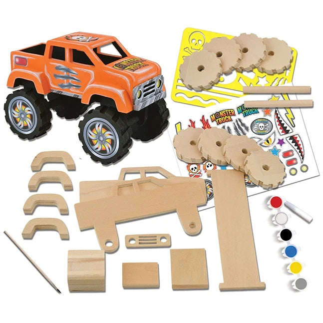 Works of Ahhh Monster Truck Build &amp; Paint Kit - - Fat Brain Toys - US 2942