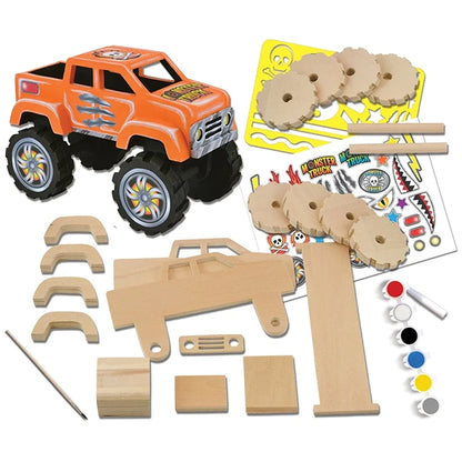 Works of Ahhh Monster Truck Build &amp; Paint Kit - - Fat Brain Toys - US 2942