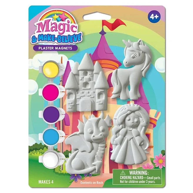 Magic &amp; Make Believe Plaster Magnets 4 Pack - Best for Ages 4 to 10 - US 5071