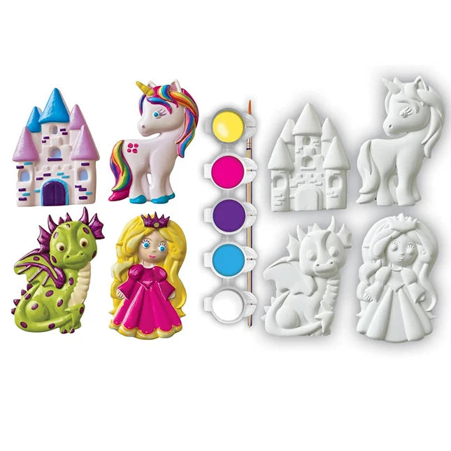 Magic &amp; Make Believe Plaster Magnets 4 Pack - Best for Ages 4 to 10 - US 5071