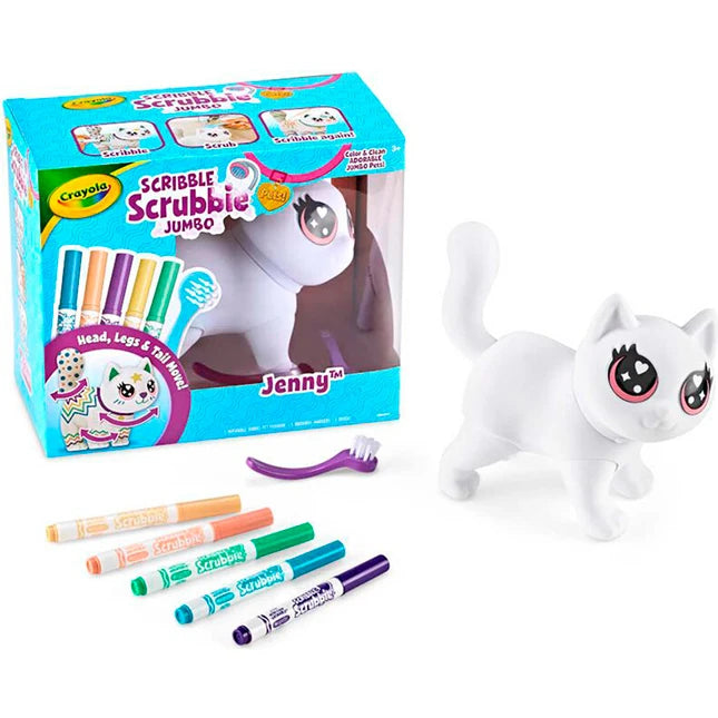 Crayola Scribble Scrubbie Poseable Jumbo Cat - Jenny - US 7161