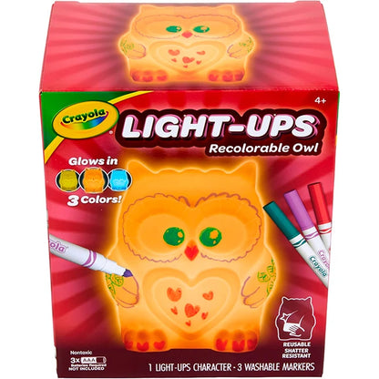 Crayola Light-Ups Recolorable Owl - Best Arts &amp; Crafts for Ages 4 to 8 - US 6649