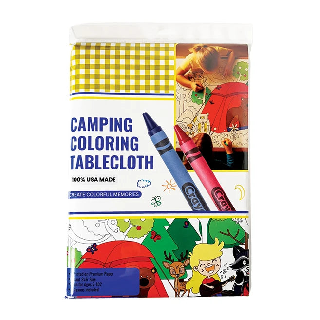 Creative Coloring Tablecloth Kit - Camping - Best for Ages 2 to 7 - US 4909