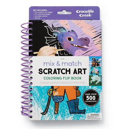 Mix &amp; Match Scratch Art Coloring Flip Book - Fairytale Magic - US 4399