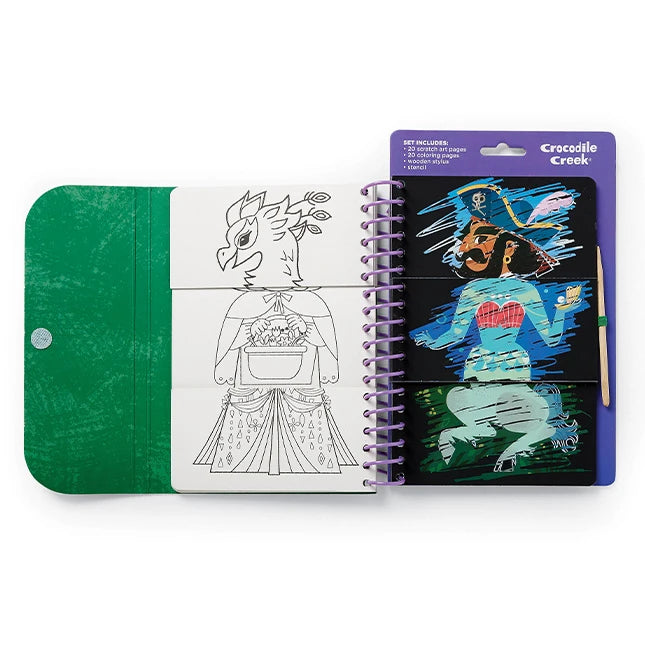 Mix &amp; Match Scratch Art Coloring Flip Book - Fairytale Magic - US 4399