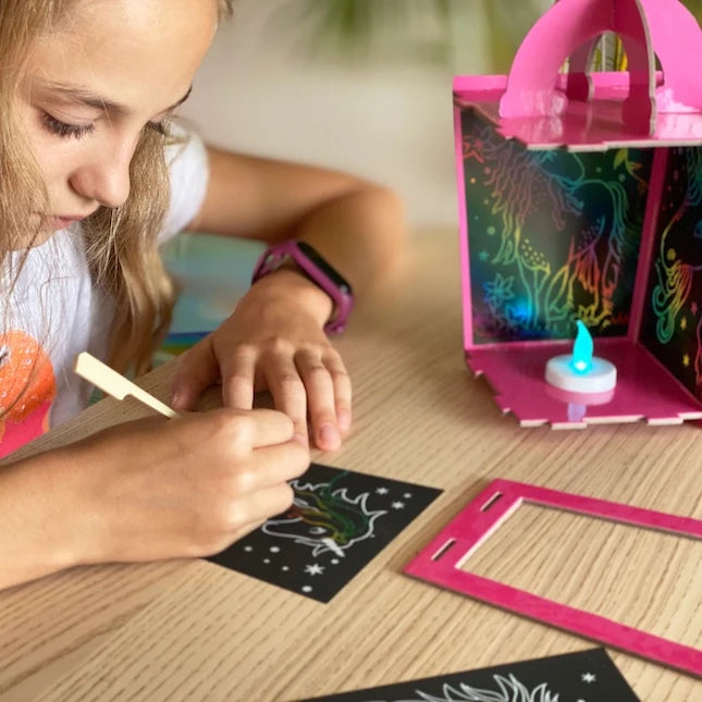 Box CanDIY Totally Twilight Unicorn Lantern Scratch Art Set - US 3014