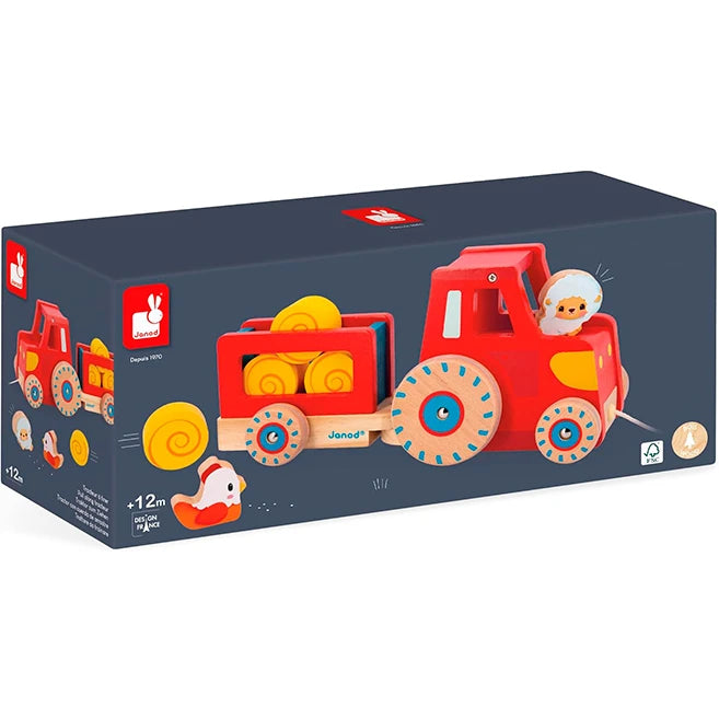 Farm Pull Along Tractor - Best Baby Toys &amp; Gifts for Ages 1 to 4 - US 4644