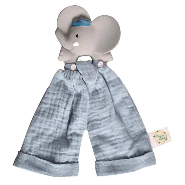 Teething Comforter with Organic Rubber Teether - Alvin the Elephant - - US 9714