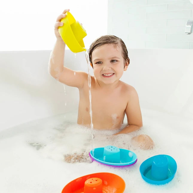 Boon Fleet Stacking Boat Cups - Best Baby Toys &amp; Gifts for Ages 1 to 4 - US 8012