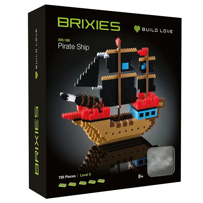 Brixies Large Pirate Ship - - Fat Brain Toys - US 1946