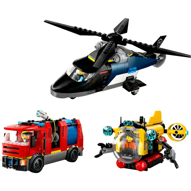 LEGO City - Helicopter Fire Truck &amp; Submarine Remix - US 9359